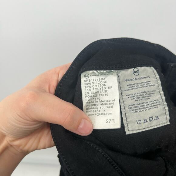 AG Adriano Goldschmied The Farrah Skinny Ankle Jeans in Black - Picture 7 of 7